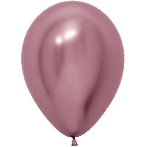 Воздушный шар 12"(30см) круглый металлик SEMPERTEX  (909 Розовый хром), шт
