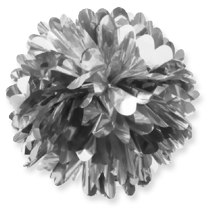 Цветок Фольгированный 20 см/Веселый праздник (Серебро),  шт