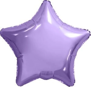 Воздушный шар 19"(48см) звезда Фольгированный AGURA сиреневый (Металлик), шт