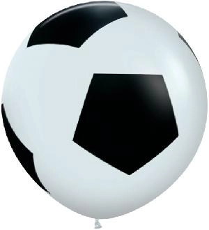 Воздушный шар 36"(90см) круглый пастель SEMPERTEX белый (Футбольный мяч), шт
