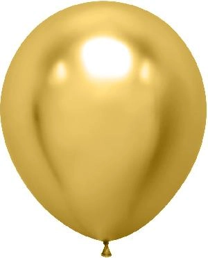 Воздушный шар 18"(45см) круглый металлик ДОН БАЛЛОН  (970 Золотой хром), шт